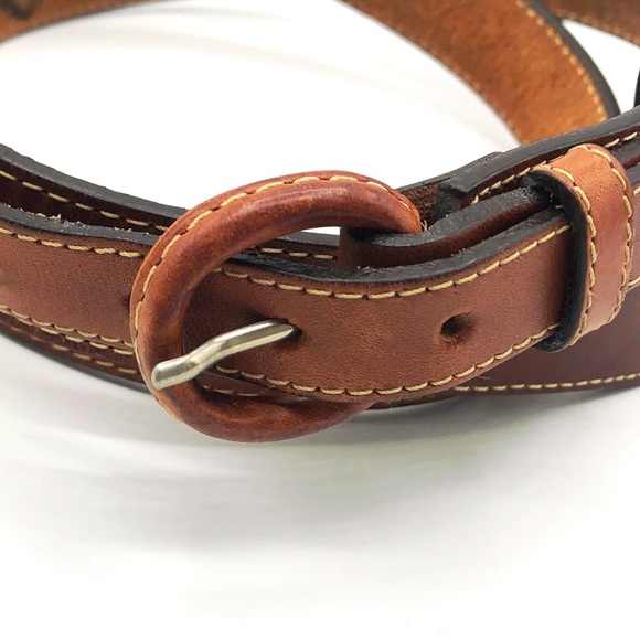 Jordache vintage brown leather equestrian belt - Picture 3 of 7